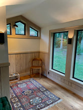 Load image into Gallery viewer, Artist studio shed, Accessory Dwelling Unit (ADU), tiny house, cottage, backyard sunhouse, outdoor guest room, living pod, meditation tea room, sunroom, black shou sugi ban, prefabricated airbnb, scandinavian home, bedroom dwelling, modern ADU cabin, zen japanese yoga space