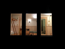 Load image into Gallery viewer, Artist studio shed, Accessory Dwelling Unit (ADU), tiny house, cottage, backyard sunhouse, outdoor guest room, living pod, meditation tea room, sunroom, black shou sugi ban, prefabricated airbnb, scandinavian home, bedroom dwelling, modern ADU cabin, zen japanese yoga space