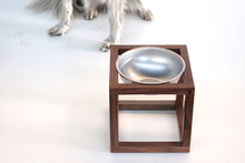Load image into Gallery viewer, Minimalist Modern Open Cube Single, Double, Triple Elevated Dog Feeder Handmade of Solid Wood by Wake the Tree Furniture Co.
