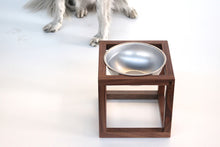 Load image into Gallery viewer, Minimalist Modern Open Cube Single, Double, Triple Elevated Dog Feeder Handmade of Solid Wood by Wake the Tree Furniture Co.
