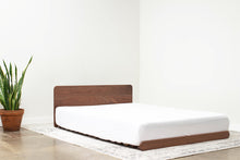 Load image into Gallery viewer, Minimalist Solid Wood Bed Frame / Simple Modern Platform Bed / Slatted Scandinavian Floor Bed / Children’s or Kid’s Bed / Asian or Japanese Inspired Mattress on the Floor Headboard / Available in Double, Queen and King Sizes. Free USA Shipping!