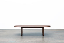 Load image into Gallery viewer, Minimalist Modern Coffee / Floor Table. Handmade of Solid Wood. Available in Walnut, Oak or Ash with Oval Top. Free USA Shipping!