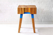 Load image into Gallery viewer, Mid-Century Modern Butcher Block Prep Station Handmade from Heart Pine End-Grain by Wake the Tree Furniture Co.