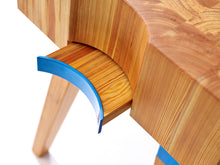 Load image into Gallery viewer, Mid-Century Modern Butcher Block Prep Station Handmade from Heart Pine End-Grain by Wake the Tree Furniture Co.