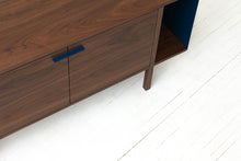 Load image into Gallery viewer, Mid-Century Modern Swing Door Credenza, Solid Wood Side Board, Minimalist Console | Wake the Tree Furniture Co.
