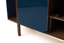 Load image into Gallery viewer, Mid-Century Modern Swing Door Credenza, Solid Wood Side Board, Minimalist Console | Wake the Tree Furniture Co.