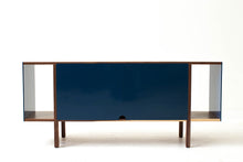 Load image into Gallery viewer, Mid-Century Modern Swing Door Credenza, Solid Wood Side Board, Minimalist Console | Wake the Tree Furniture Co.