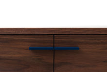 Load image into Gallery viewer, Mid-Century Modern Swing Door Credenza, Solid Wood Side Board, Minimalist Console | Wake the Tree Furniture Co.