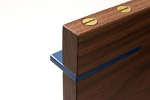 Load image into Gallery viewer, Mid-Century Modern Swing Door Credenza, Solid Wood Side Board, Minimalist Console | Wake the Tree Furniture Co.