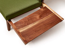 Load image into Gallery viewer, Mid-Century Modern Sofa with Side Tables, Ottoman + Custom Upholstery by Wake the Tree Furniture Co.