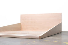 Load image into Gallery viewer, Minimal Modern Scandinavian Floor Bed, Handmade from Solid Maple | Wake the Tree Furniture Co.
