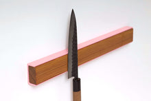 Load image into Gallery viewer, Minimal Modern Magnetic Knife Rack Handmade from Solid Wood and Steel by Wake the Tree Furniture Co.