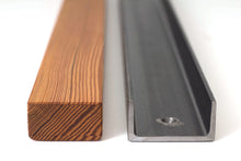 Load image into Gallery viewer, Minimal Modern Magnetic Knife Rack Handmade from Solid Wood and Steel by Wake the Tree Furniture Co.