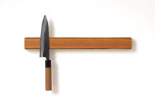 Load image into Gallery viewer, Minimal Modern Magnetic Knife Rack Handmade from Solid Wood and Steel by Wake the Tree Furniture Co.