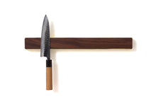 Load image into Gallery viewer, Minimal Modern Magnetic Knife Rack Handmade from Solid Wood and Steel by Wake the Tree Furniture Co.