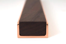 Load image into Gallery viewer, Minimal Modern Magnetic Knife Rack Handmade from Solid Wood and Steel by Wake the Tree Furniture Co.