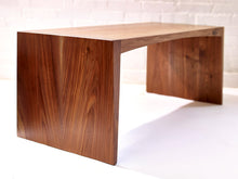 Load image into Gallery viewer, Simple Minimalist Modern Bench Handcrafted from Solid Black Walnut by Wake the Tree Furniture Co.