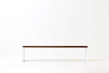 Load image into Gallery viewer, Minimalist Modern Bench Handmade of Solid Wood and Steel by Wake the Tree Furniture Co.