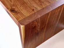 Load image into Gallery viewer, Simple Minimalist Modern Bench Handcrafted from Solid Black Walnut by Wake the Tree Furniture Co.