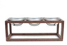 Load image into Gallery viewer, Minimalist Modern Open Cube Single, Double, Triple Elevated Dog Feeder Handmade of Solid Wood by Wake the Tree Furniture Co.