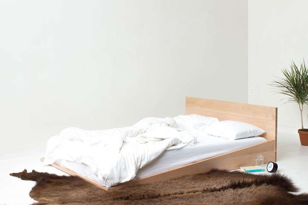 Minimal Modern Scandinavian Floor Bed, Handmade from Solid Maple | Wake the Tree Furniture Co.