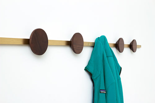 Minimalist Modern Coat Rack, Wall Hooks | Wake the Tree Furniture Co.