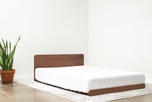 Load image into Gallery viewer, Minimalist Solid Wood Bed Frame / Simple Modern Platform Bed / Slatted Scandinavian Floor Bed / Children’s or Kid’s Bed / Asian or Japanese Inspired Mattress on the Floor Headboard / Available in Double, Queen and King Sizes. Free USA Shipping!
