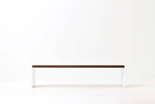 Load image into Gallery viewer, Minimalist Modern Bench Handmade of Solid Wood and Steel by Wake the Tree Furniture Co.
